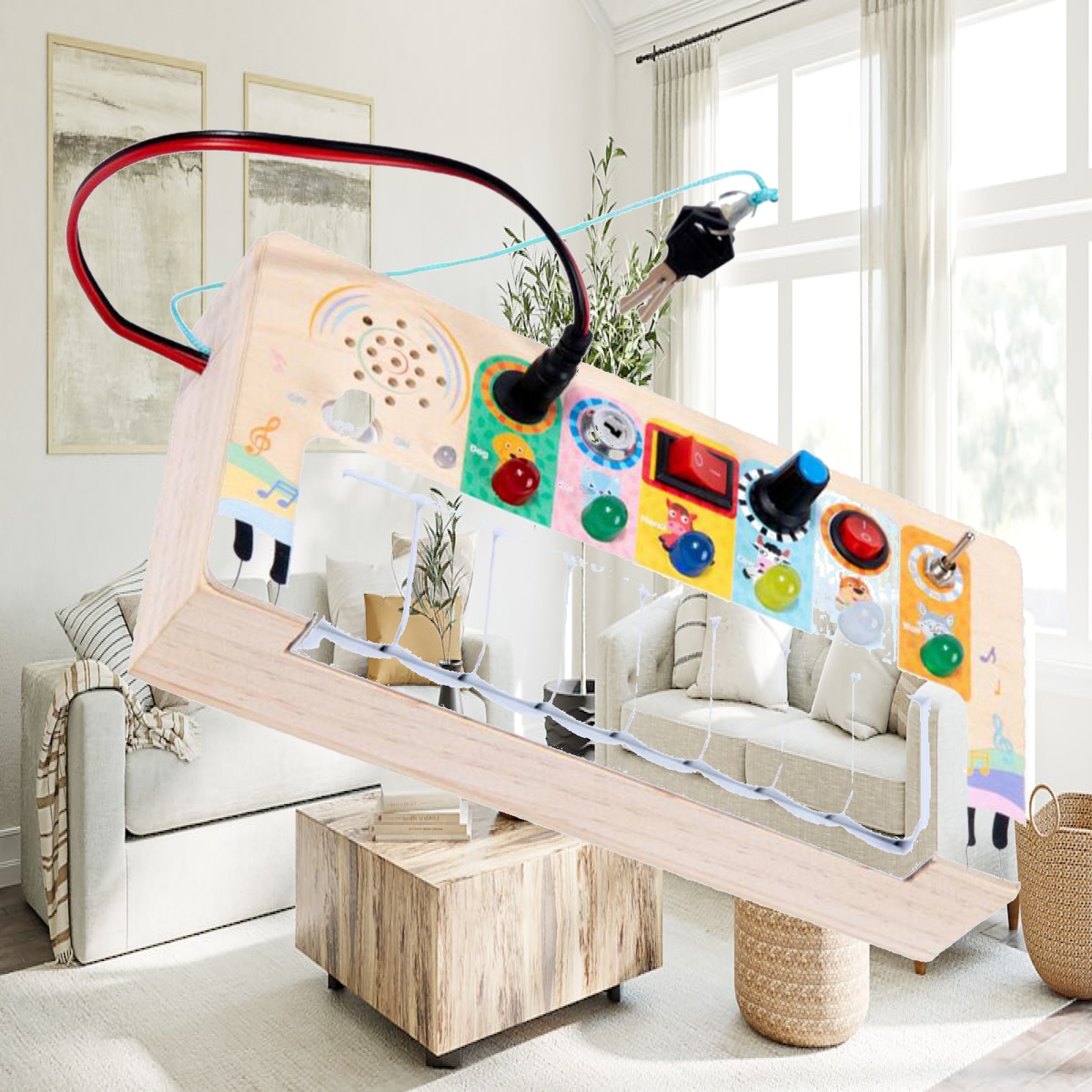 Montessori Wooden Busy Board Toddler - Toddler Busy Board Wooden Switch Piano