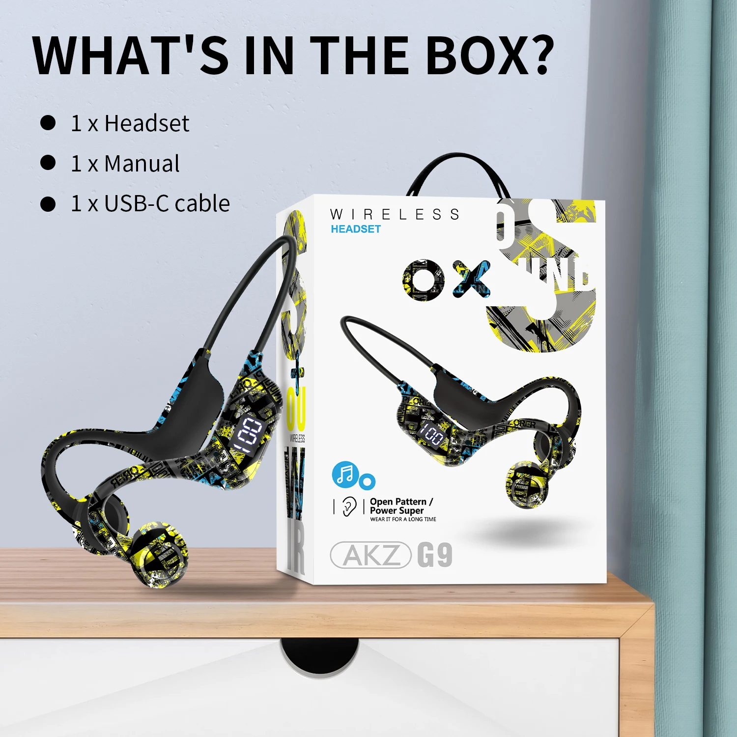 Video Games - QCY Type-c Playback Bone Conduction Bluetooth