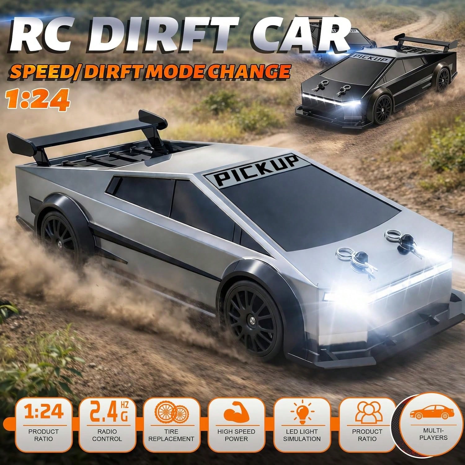 1:24 Scale 4WD RC Drift Car –  - Rc Drift Car 1 24 Scale 4Wd recension och pris