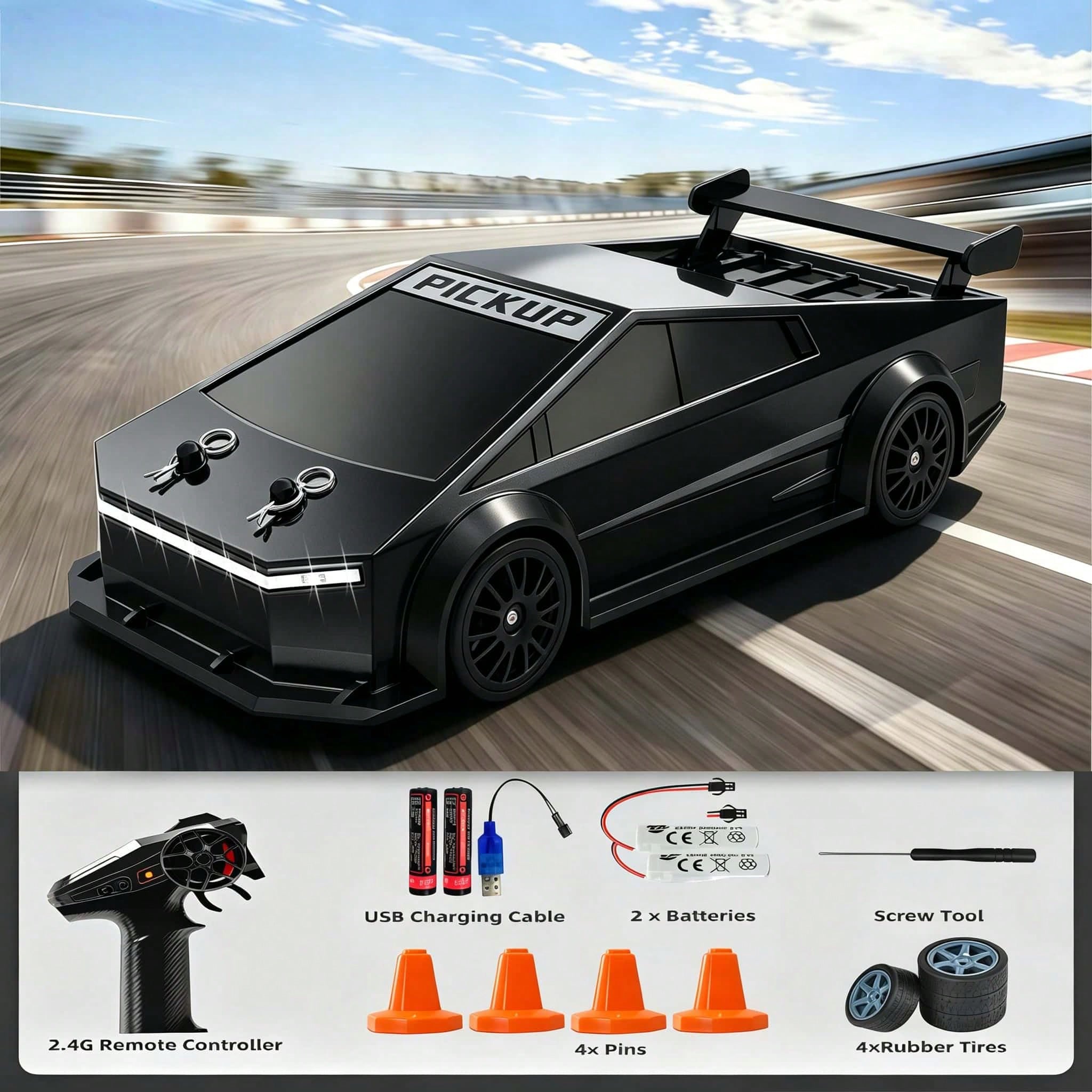 1:24 Scale 4WD RC Drift Car –  - Rc Drift Car 1 24 Scale 4Wd recension och pris